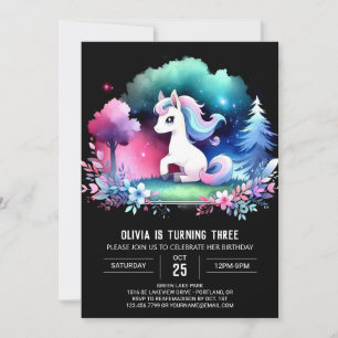 Fun Majestic Horse Birthday Invitation