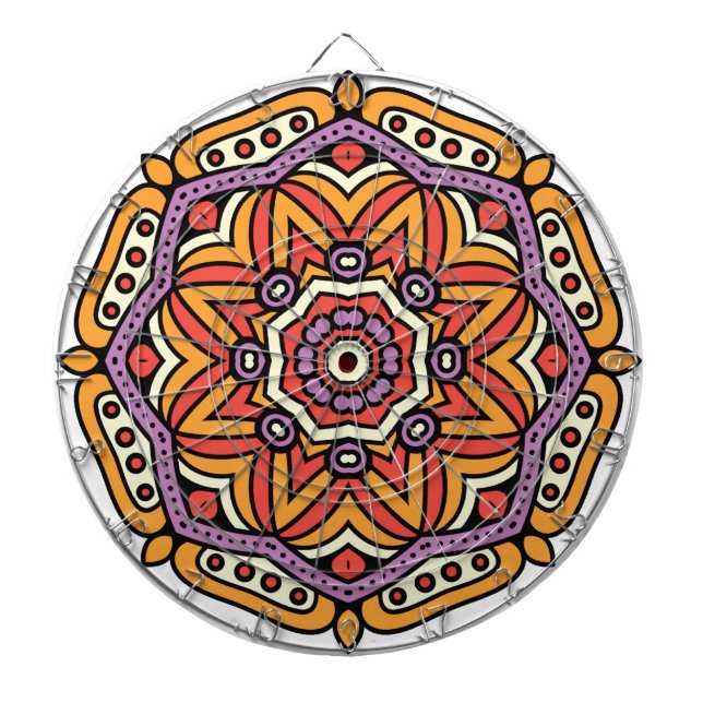 Fun Mandala Pattern Dartboard (Front)
