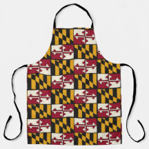 Fun Maryland Flag BBQ Chef's Apron