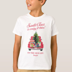 Fun Matching Family Santa Claus Vintage Red Truck T-Shirt