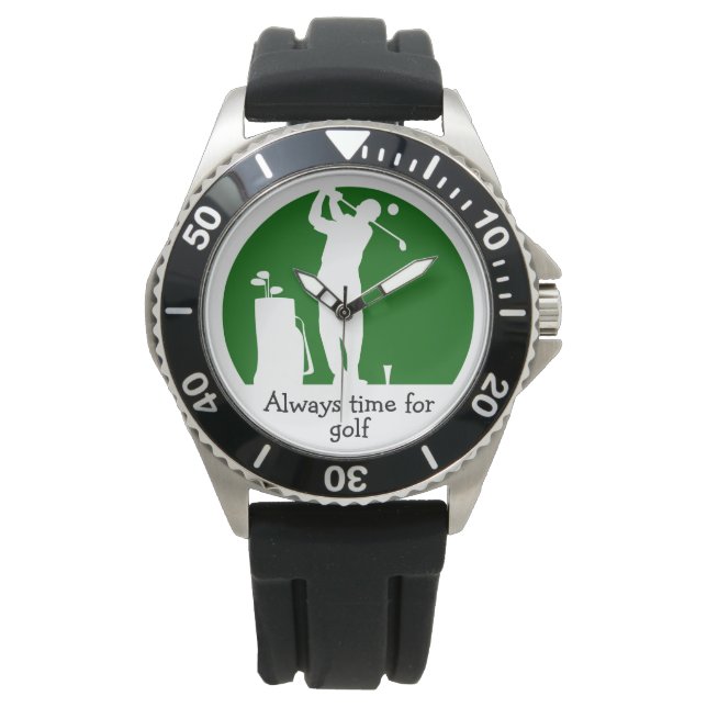 Fun Men's Masculine Golf Theme Watch (Front)