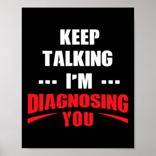 Fun Mental Health Awareness Counsellor Gift - Ther Poster