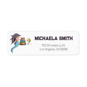 Fun Mermaid Birthday Return Address