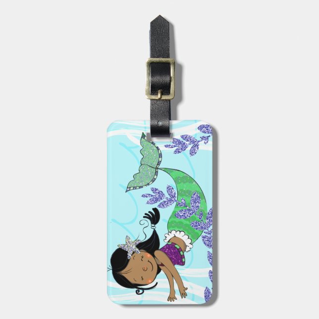Fun Mermaid Custom Luggage Tag (Front Vertical)