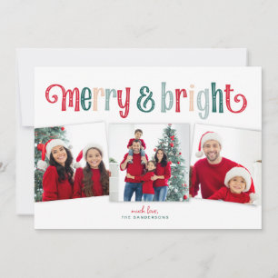 Fun Merry & Bright Red/Green typography