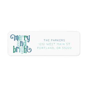 Fun Merry & Bright typography Christmas/Holiday