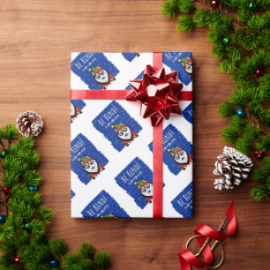 Fun Merry Christmas Bah Humbug Be Kind  Wrapping Paper