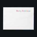 Fun Merry Christmas Multicolor Wrap Around Label<br><div class="desc">This festive wraparound return address label features the greeting "Merry Christmas" made up of letters in a beautiful variety of colours. The name and return address are easy to personalise online using the Zazzle personalisation template before ordering (a sheet or some sheets of) these Zazzle labels. If you wish to...</div>