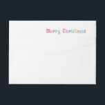 Fun Merry Christmas Multicolor Wrap Around Label<br><div class="desc">This festive wraparound return address label features the greeting "Merry Christmas" made up of letters in a beautiful variety of colours. The name and return address are easy to personalise online using the Zazzle personalisation template before ordering (a sheet or some sheets of) these Zazzle labels. If you wish to...</div>