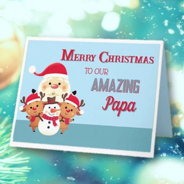 Fun! Merry Christmas Papa  Card (Creator Uploaded)