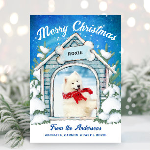 Fun Merry Christmas Pet 2 Photo Family Holiday Card