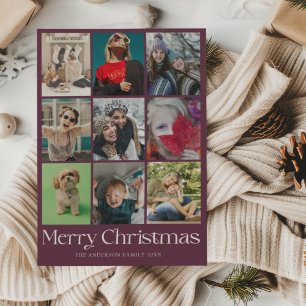 Fun Merry Christmas Photo & Bauble  Holiday Card