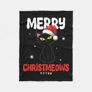Fun Merry Christmeows Jolly Cat Christmas Kids Fleece Blanket