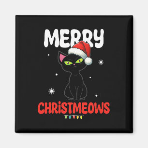 Fun Merry Christmeows Jolly Cat Christmas Kids  Magnet