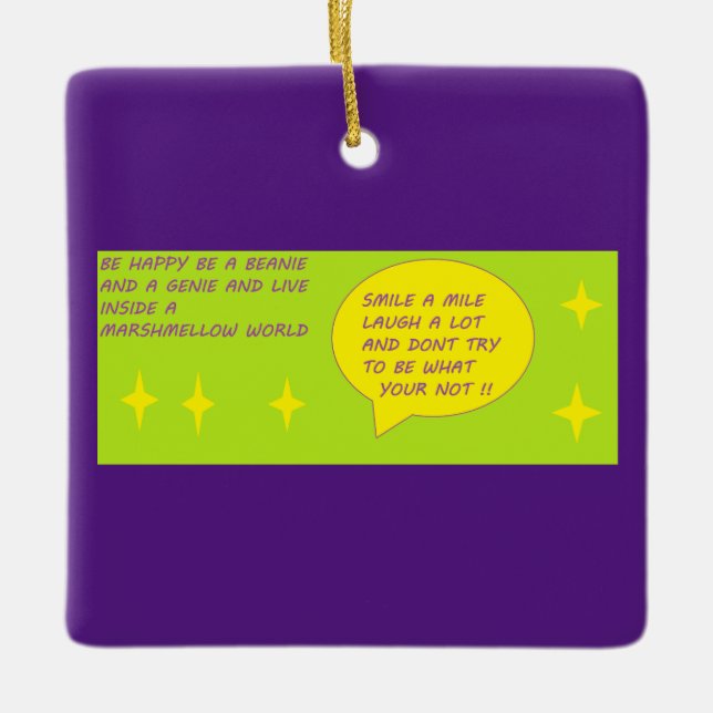 Fun message on an ornament purple (Front)