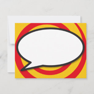 Fun Message Speech Bubble Spiral Card