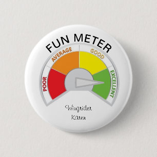 Fun Meter! Button - Wingrider Karen