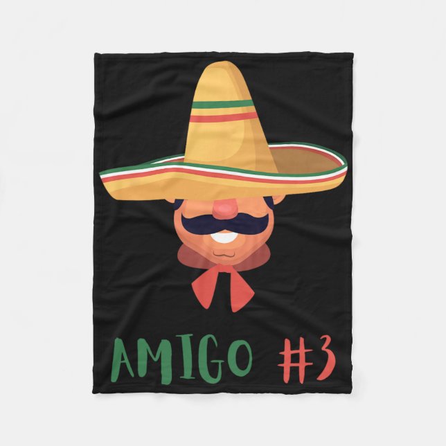 Fun Mexican Amigo #3 Group Matching Diy Halloween  Fleece Blanket (Front)
