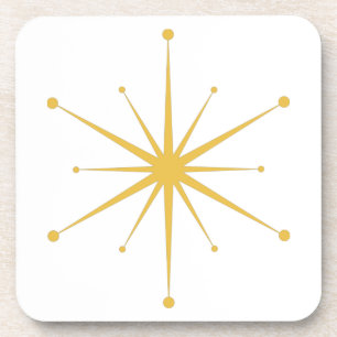 Fun Midcentury Modern Retro Starburst Coaster