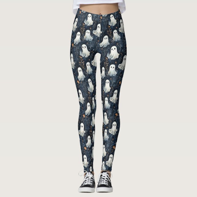 Fun Midnight Ghosts Leggings (Front)
