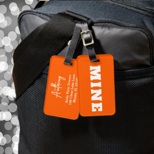 Fun MINE Personalised Luggage Tag