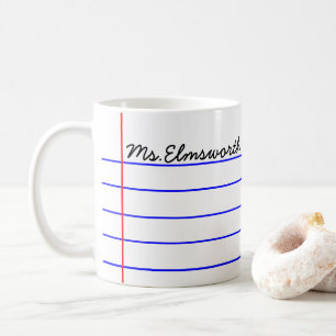 Fun, Minimalist Personalised Teacher Mug