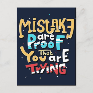 Fun Mistakes | Encouragement Postcard