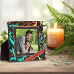 Fun Modern Abstract Photo Customised Message Plaque<br><div class="desc">Fun Modern Abstract Easel Photo Message Plaque– colourful and stylish artwork perfect for the guys. These fun personalised photo easel plaques make great keepsakes for family, friends, coworkers, teachers, etc.. The perfect gift for all of your Valentine. More modern, floral and motivational plaques in my store. Zazzle offers Volume Discounts...</div>
