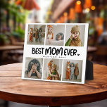 Fun Modern 'BEST MOM EVER' 6 Photo Plaque<br><div class="desc">Create the perfect gift for the most amazing mum with our easy-to-use template, featuring six photos of cherished memories and a trendy 'BEST MOM EVER' lettering that can be changed to your choice of colours. Complete with your child's name and a touch of cute heart, it's the ultimate gift for...</div>