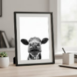 Fun Modern Black White Cow Rustic Farmhouse  Poster<br><div class="desc">This design may be personalised by choosing the Edit Design option. You may also transfer onto other items. Contact me at colorflowcreations@gmail.com or use the chat option at the top of the page if you wish to have this design on another product or need assistance. See more of my designs...</div>