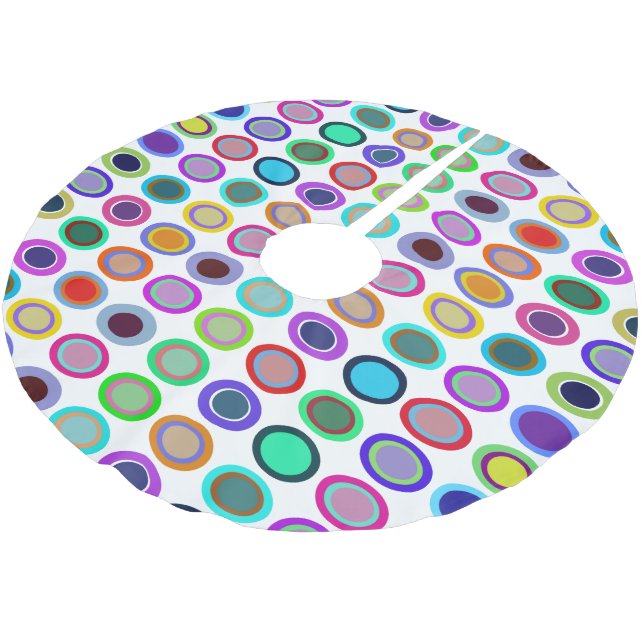 Fun Modern Christmas Tree Skirt (Angled)