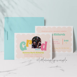Fun Modern Colourful Graduation Announcement