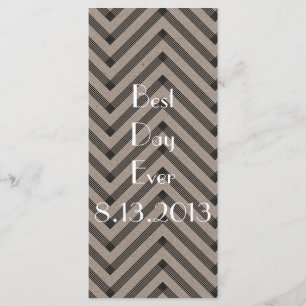 Fun & Modern Kraft Wedding Program Programme