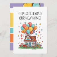 Fun Modern New Home Housewarming Party Invitation