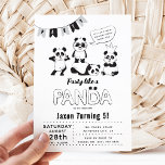 Fun Modern 'Party Like a Panda' Kids Birthday  Invitation<br><div class="desc">Let's Party Like a Panda and step into the world of adorable pandas with this trendy Panda Kids Birthday Invitation. Featuring black, white, and grey illustrations, this invite is perfect for any celebration. With its customisable templates, you can add your personalised touches for a party that's sure to be unforgettable!...</div>