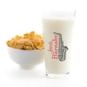 Fun Modern Saxophone Band Musician Glass Cup