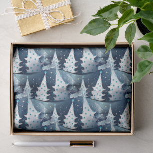 Fun Modern Scandinavian Abstract Pine Tree Pattern Tissue Paper