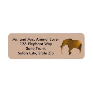 Fun Modern Trendy Elephant Address Labels