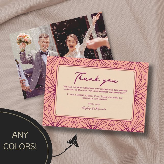 Fun Modern Unique Wedding Thank You Cards (Creator Uploaded)