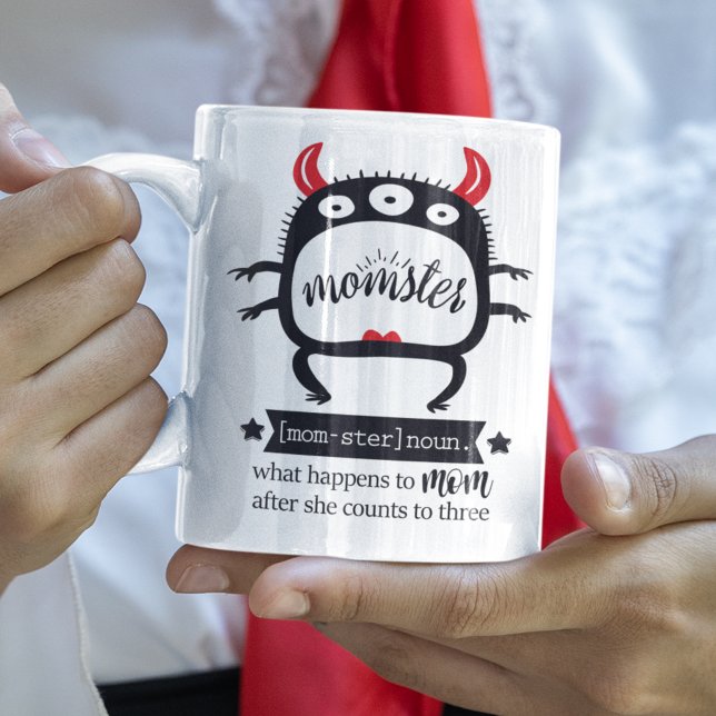 Fun momster ironic humoristic mum life coffee mug (Creator Uploaded)