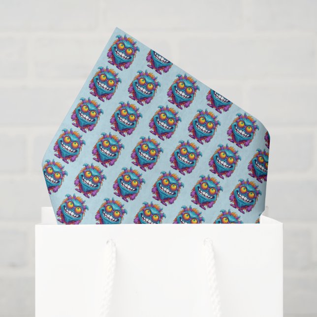 Fun Monster tiled party unisex Tissue Paper (Gift Bag)