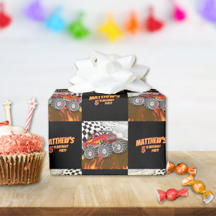 Fun Monster Truck Birthday Wrapping Paper