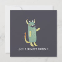 Fun Monsters Birthday Card