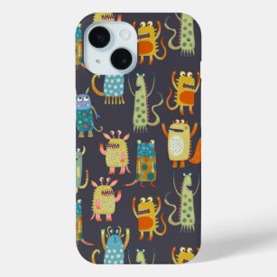 Fun Monsters Pattern iPhone 15 Case