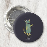 Fun Monsters Personalised 3 Cm Round Badge<br><div class="desc">One of a set of adorable monsters. Change the name to personalise.  Original art by Nic Squirrell.</div>