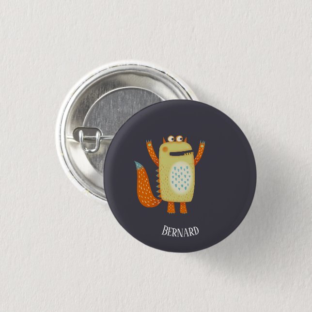 Fun Monsters Personalised 3 Cm Round Badge (Front & Back)