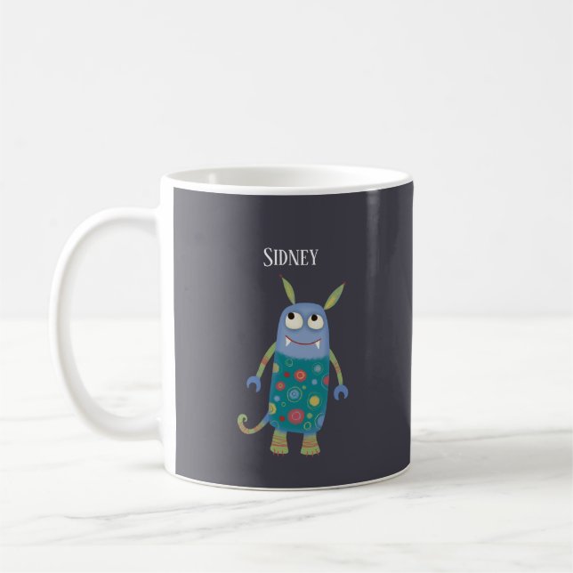 Fun Monsters Personalised Coffee Mug (Left)