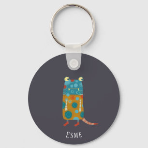Fun Monsters Personalised Key Ring