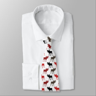 Fun Moose on the Loose Pattern Tie