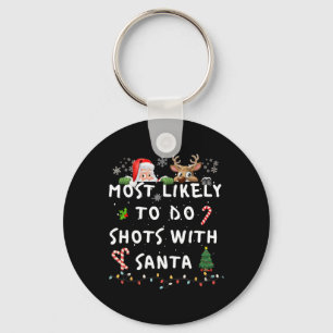 Fun Most Likely To Funny Story Christmas Pyjamas F Key Ring